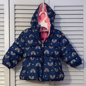 Pink Platinum Puffer Jacket